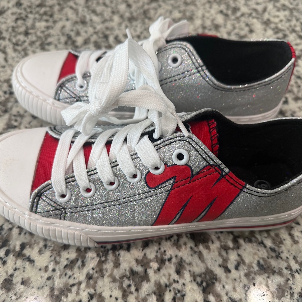 Brand New Without Tags Ole Miss Glitter Sneakers Size 6